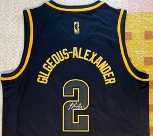 Shai Gilgeous-Alexander Signed Autograph Oklahoma City Thunder NBA Jersey OKC - Picture 1 of 6