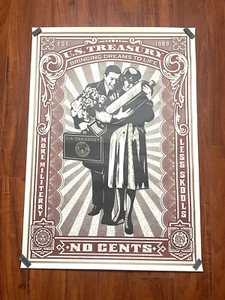 Shepard Fairey Obey Giant Poster Art Print US Treasury No Cents 24" x 34" - Picture 1 of 6