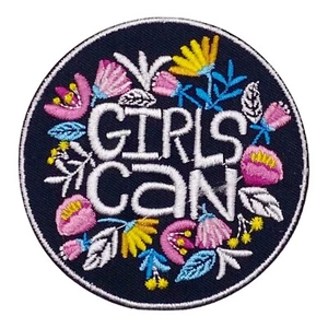Girls can Patch Aufnäher Bügelbild Flicken Applikation girlpower womenpower - Bild 1 von 4