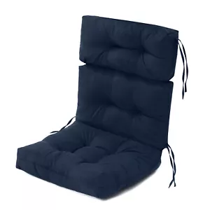 1XFoldable High Back Outdoor Chair Cushion Seat Back Rocking Chair Cushion Patio - Picture 1 of 9