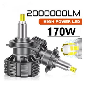 2Pcs H7 LED Car Headlight Bulb Canbus H8 H9 H11 Fog Lights 9006 Auto Lamps Super - Picture 1 of 6