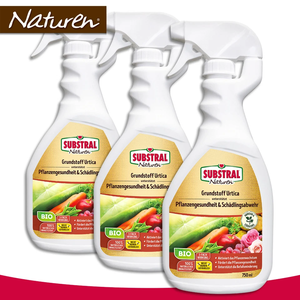 Substral Naturen 3x 750 ml Grundstoff Urtica Pflanzengesundheit Schädlingsabwehr - Bild 1 von 1