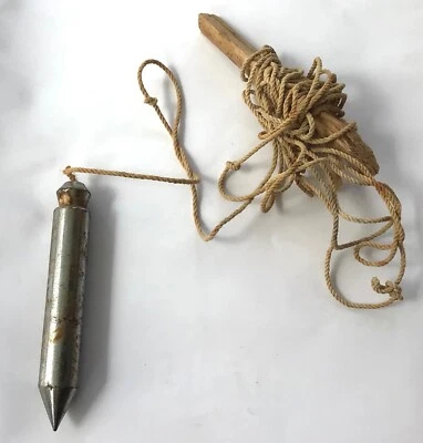  ANCIEN FIL A PLOMB NIVEAU OLD LEVEL PLUMB LINE VECCHIA LINEA IDRAULICA  - Photo 1/3