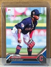 2023 TOPPS NOW Road Opening Day #OD-61 JOSE RAMIREZ GUARDIANS Blue Parallel 6/49