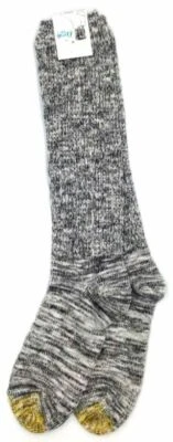 $30 金头女式 1 双装灰色黑色白色棉质船员靴袜鞋 6-9 — 第 1/2 张图片