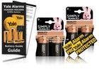 Yale Alarms HSA3000 Siren Battery KIT / INC GUIDE & WINDOW STICKERS / RRP £15.99