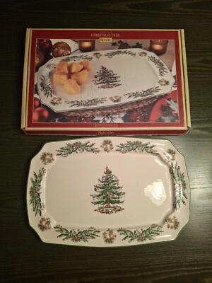Christmas Tree Spode Gardland Serving Platter In Original Box - Image 1 of 4