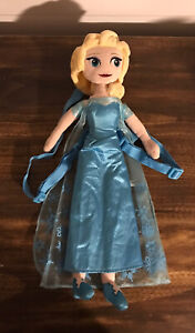 Walt Disney Frozen Elsa Bag Purse Backpack Stuffed Plush 19” Princess Queen Doll