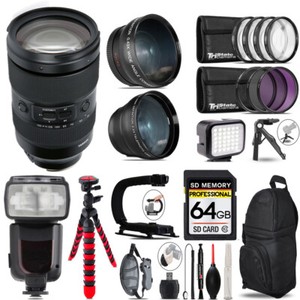Tamron 35-150mm f/2-2.8 Di III VXD Lens for Sony E + LED Light +Tripod -64GB Kit
