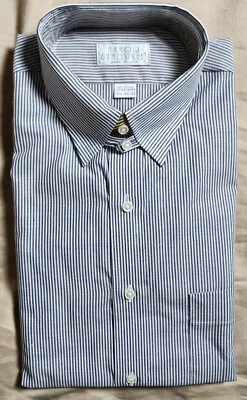 Camisas de vestir para hombre Arrow Bradstreet azul a rayas talla 15,5/32-33 hechas en EE. UU. Foto 1 de 4