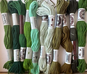 DMC # 4 Coton Retors Mat thread greens group - Picture 1 of 1