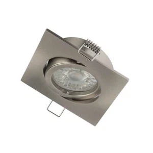 ROLUX DF-9453 Decken-Einbauleuchte für 50mm-Lampe eckig schwenkbar matt-chrom - Bild 1 von 1