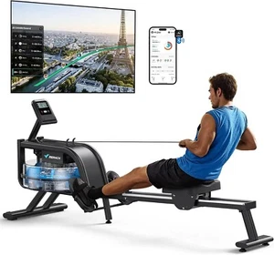 MERACH R10 Water Rowing Machine for Home Gym Fitness with 6 Levels of Resistance - Picture 1 of 16