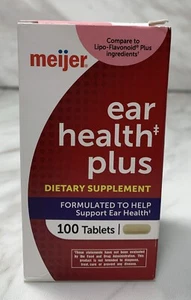 Ear Health Plus Dietary Supplement 100 Tablets Exp 11/24 Meijer Health - Picture 1 of 7