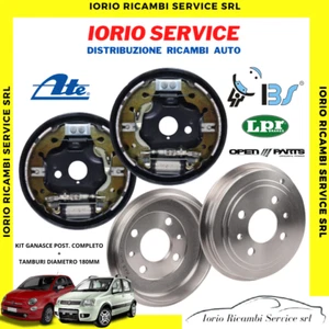 KIT GANASCE FRENI POSTERIORI COMPLETI CON TAMBURI 180 MM FIAT PANDA 169 500 +ABS - Foto 1 di 5
