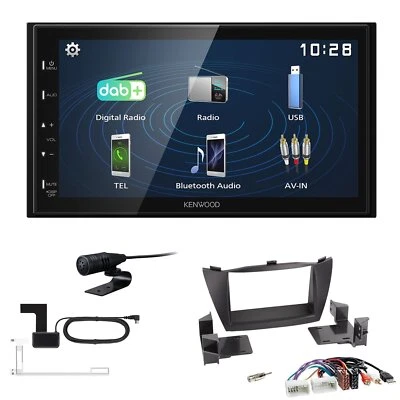 Kenwood 2DIN DAB+ Autoradio für Hyundai IX35 2010-2013 schwarz - Bild 1 von 4