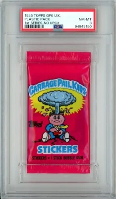 1985 Topps GPK/Garbage Pail Kids 1st Series U.K. Mini Plastic Pack no UPC  PSA 8 - Image 1 of 4