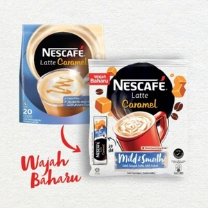 Nestle Nescafe Latte 3 in 1 CARAMEL Instant Coffee Packets - 20 Sticks x 25g - Picture 1 of 2