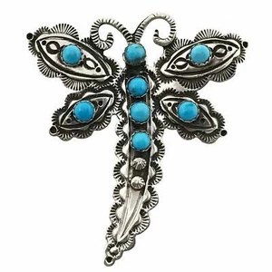 June Delgarito, Ring, Libelle, Kingman Türkis, Navajo Handarbeit, verstellbar - Bild 1 von 4