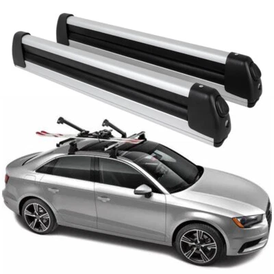 Snowboard Ski Roof Rack Carrier Cross Bar w/Lock For Audi TT MK1 A3 A4 A5 A6 A7 - Изображение 1 из 4