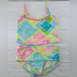 Lilly Pulitzer Girls Two Piece Swim Set, Size 4 - Picture 1 of 4