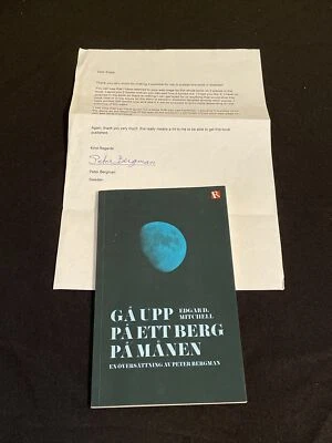 Gå upp på ett berg på månen SIGNED By Peter Bergman To Edgar D. Mitchell LETTER - Image 1 of 4