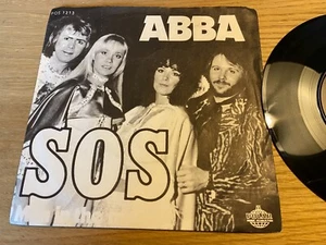 ABBA "SOS/MAN IN THE MIDDLE" POLAR RECORDS AB SWEDEN 1975 POS 1213 WHITE COVER** - Picture 1 of 24
