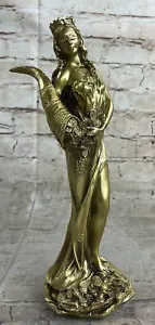 Goddess Sculpture Ancient Greek Roman Mythology Faux Bronze Statue Sale - Picture 1 of 6