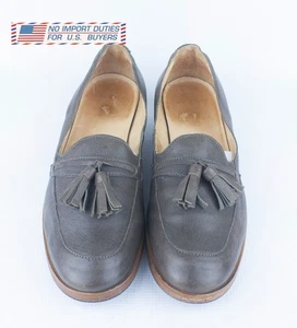 Zeha Berlin Loafers with Tassels Gray Women Casual Mokassin Leather EU 40 US 8.5 - Picture 1 of 18