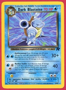 Pokémon Dark Blastoise Carta Non Holo Team Rocket Unlimited 20/82 - NM - Foto 1 di 2