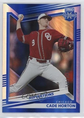 2022 Panini Elite Extra Edition Aspirations Blue /349 Cade Horton #7 - Image 1 of 2
