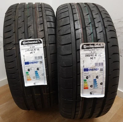 2 x NEU CONTINENTAL 245/45 R18 96W Sport Contact 3 E 3E * RUNFLAT Sommerreifen - Bild 1 von 4