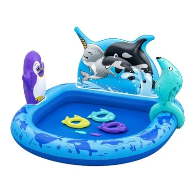 Bestway   Polar Pals Kids Water Play Centre, Inflatable Water Park, Garden Toys  - Immagine 1 di 4
