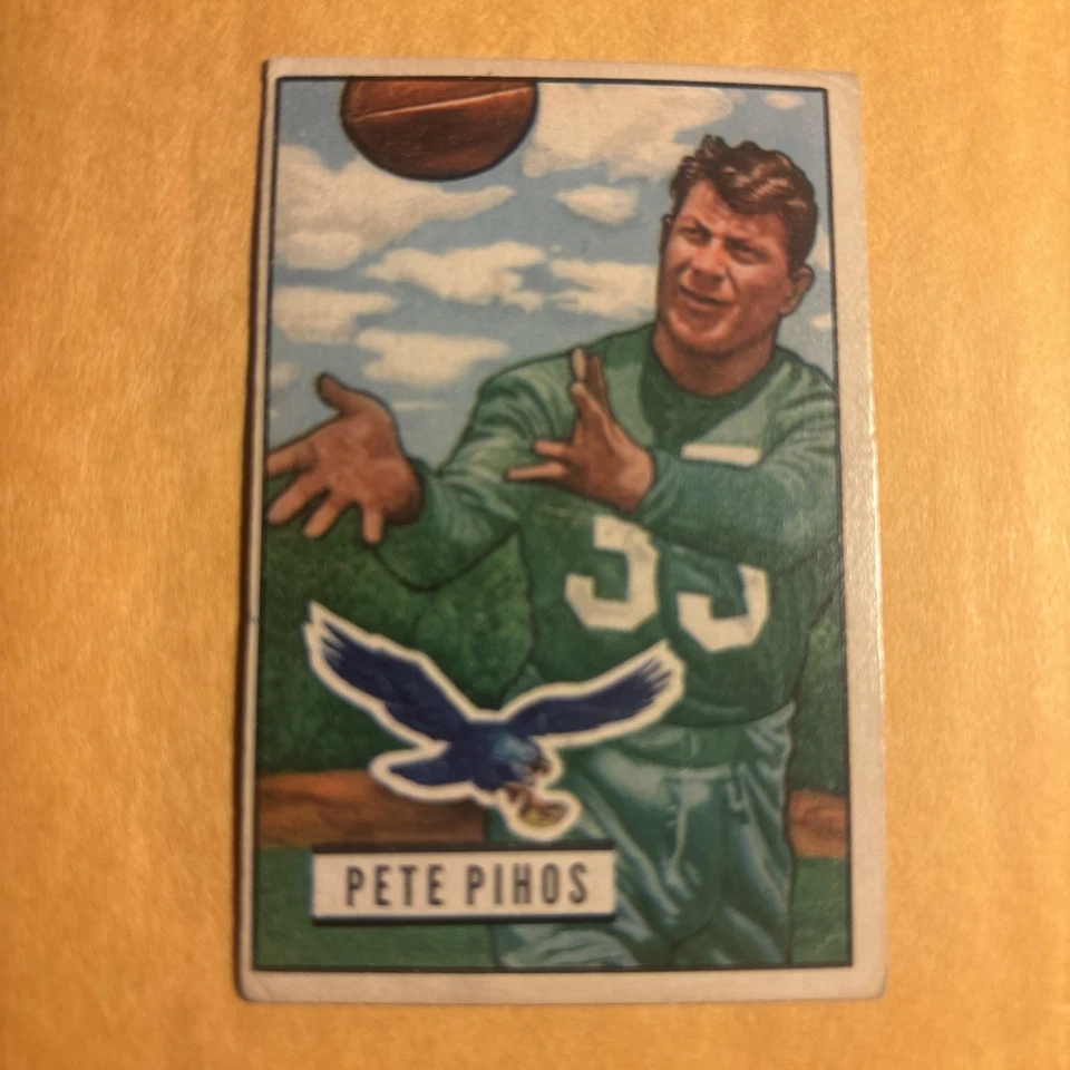 1951 Bowman Football #46 Pete Pihos VG - Image 1 of 2