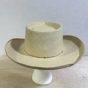 Sombrero Montecristi Genuino Personalizado Funciona Tejido Fino Sombrero de Paja Santa Fe Nuevo México - Imagen 1 de 12