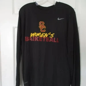 Nike Dri-Fit Womens "USC Women's Basketball" "Family" Black L/S Crew Tee NWOT- L - Picture 1 of 3