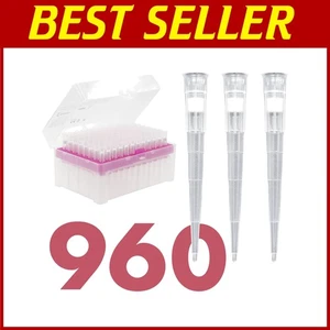 200 µL Sterile Filtering Pipette Tips - Pack of 960, Ideal for Labs and Research - Picture 1 of 9