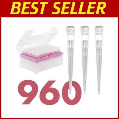 200 µL Sterile Filtering Pipette Tips - Pack of 960, Ideal for Labs and Research - Image 1 of 4