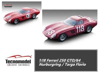 TECNOMODEL Mythos 1/18 - Ferrari 250 GTO/64 Racecar *2 versions* - Immagine 1 di 3