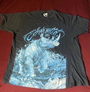 Vintage Black Ecko Unltd Graffiti AOP Hip Hop Shirt XXL Rare Y2K - Picture 1 of 3