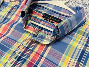 Ralph Lauren Performance XL Men's Shirt – Multicolor Plaid, Long Sleeve Polo - Picture 1 of 11