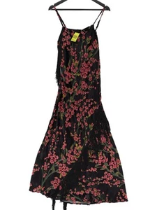 Topshop Women's Maxi Dress UK 10 Black Viscose with Polyester Maxi - Picture 1 of 5