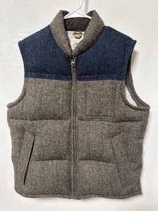 Timberland Wool Puffer Vest Gray Size Medium - Picture 1 of 8