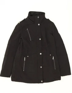 MICHAEL KORS Womens Military Windbreaker Jacket UK 14 Medium Black GH15 - Picture 1 of 3