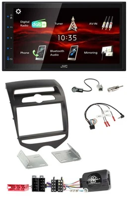 JVC USB Bluetooth Lenkrad DAB 2DIN Autoradio für Hyundai ix20 ab 2010 man. Klima - Bild 1 von 4