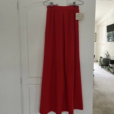 NWT  70s Pendleton Red Wool Maxi Skirt Size 6 - Image 1 of 4