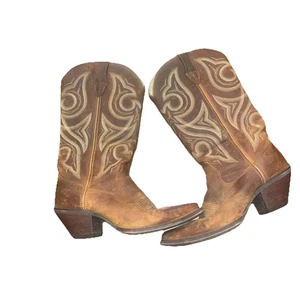 Stivali Durango donna taglia 8M marroni western cowgirl pelle punta quadrata RD3514 - Foto 1 di 5