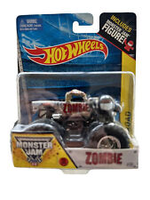 ZOMBIE Hot Wheels Monster Jam Truck W/ Monster Jam Figure 2014 Free Shipping New