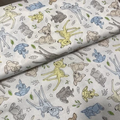 Bambi Best Of Friends Cotton Fabric Sold By The Yard - Image 1 of 4