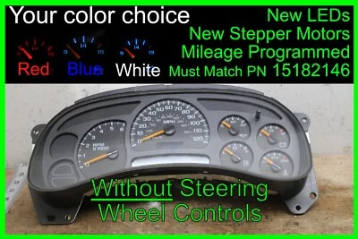 Instrument Cluster Gauges 15182146 Speedo Speedometer OEM w/o DIC LED Upgrade - Image 1 of 4